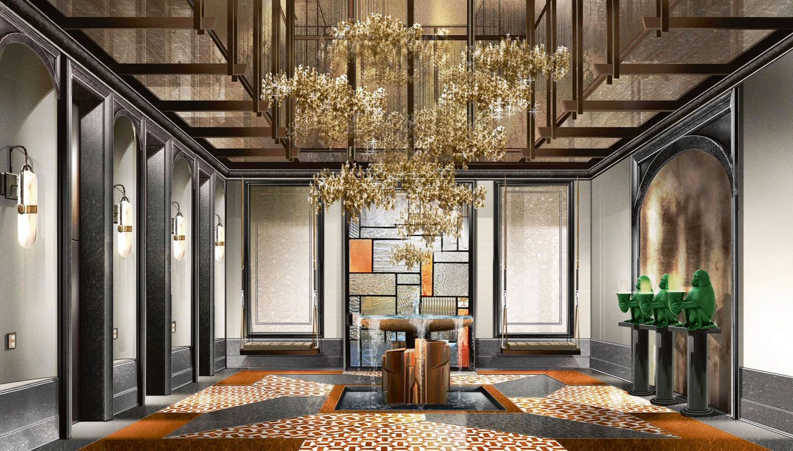 The colourful lobby area of Andaz Xiamen draws reference from the vibrancy of its neighbourhood in Xiamen, China