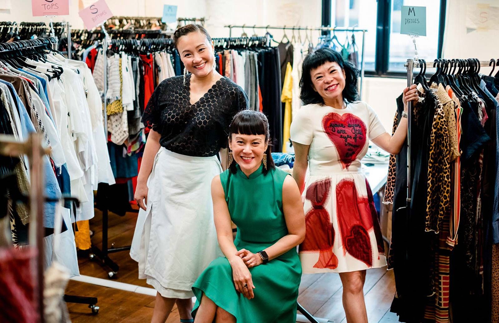 Pasar Glamour founders (from left) Petrina Kow, Janice Koh and Pam Oei (Image: Kelly Fan/StudioKel)
