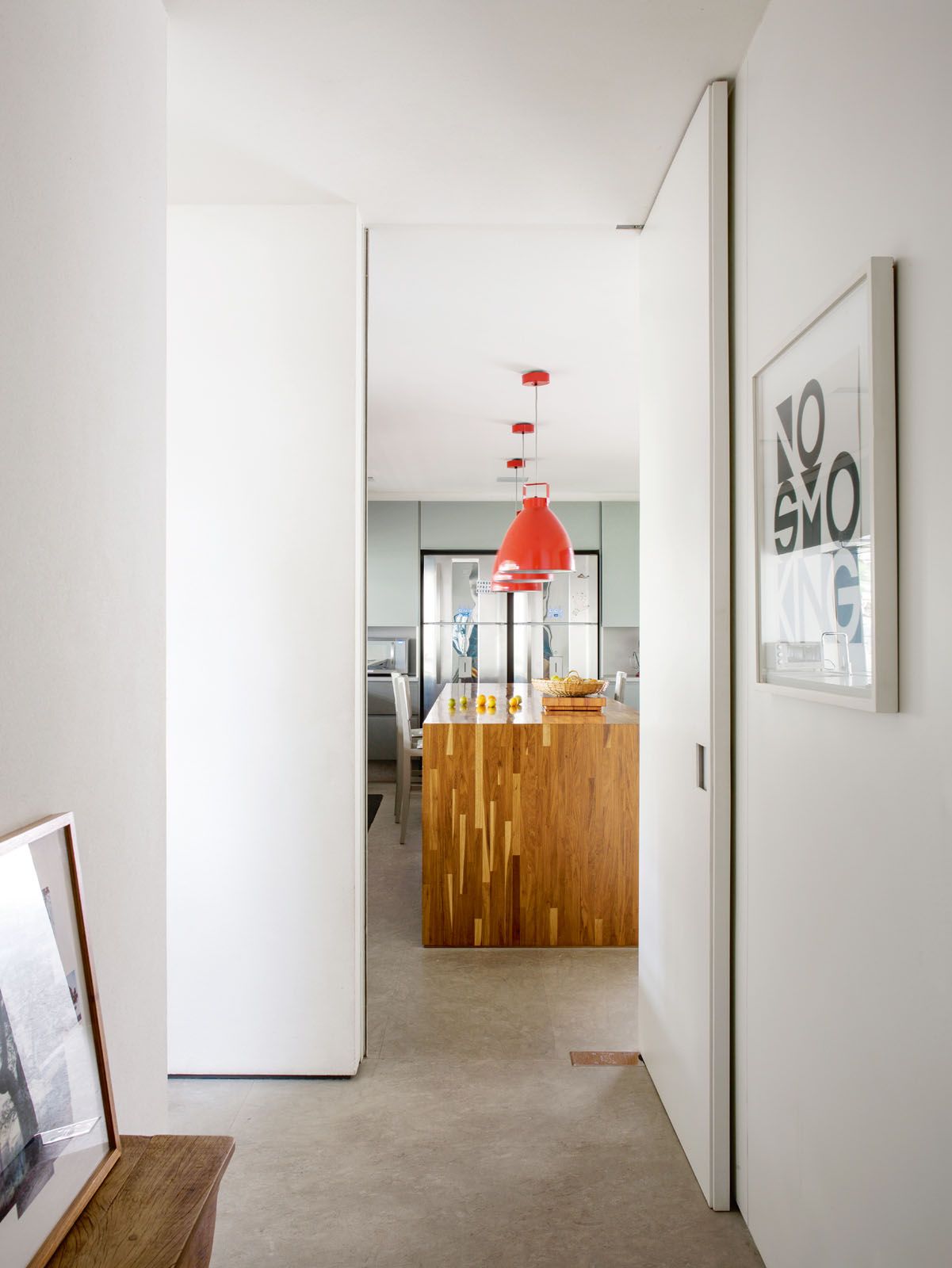 A view of the culinary space from the corridor