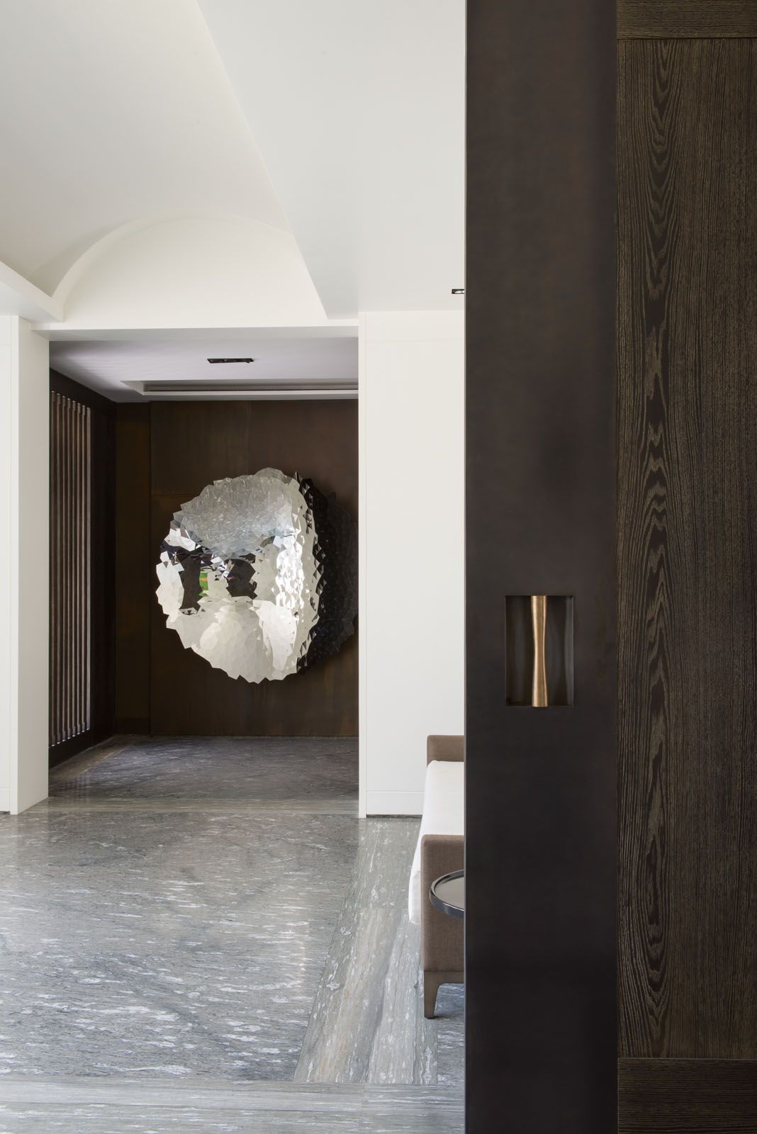 The main entrance of the home