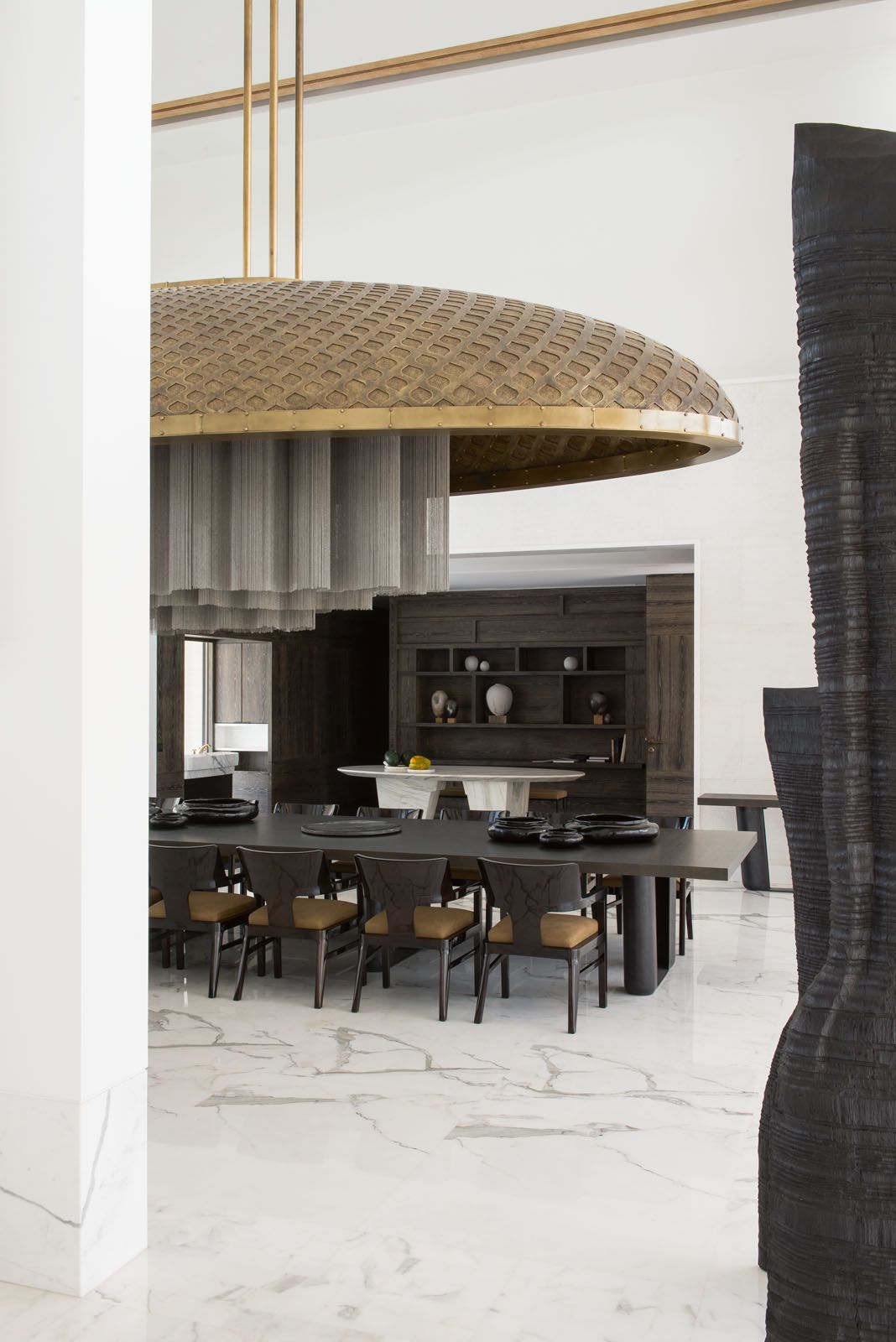 A view of the grand dining room from the living area