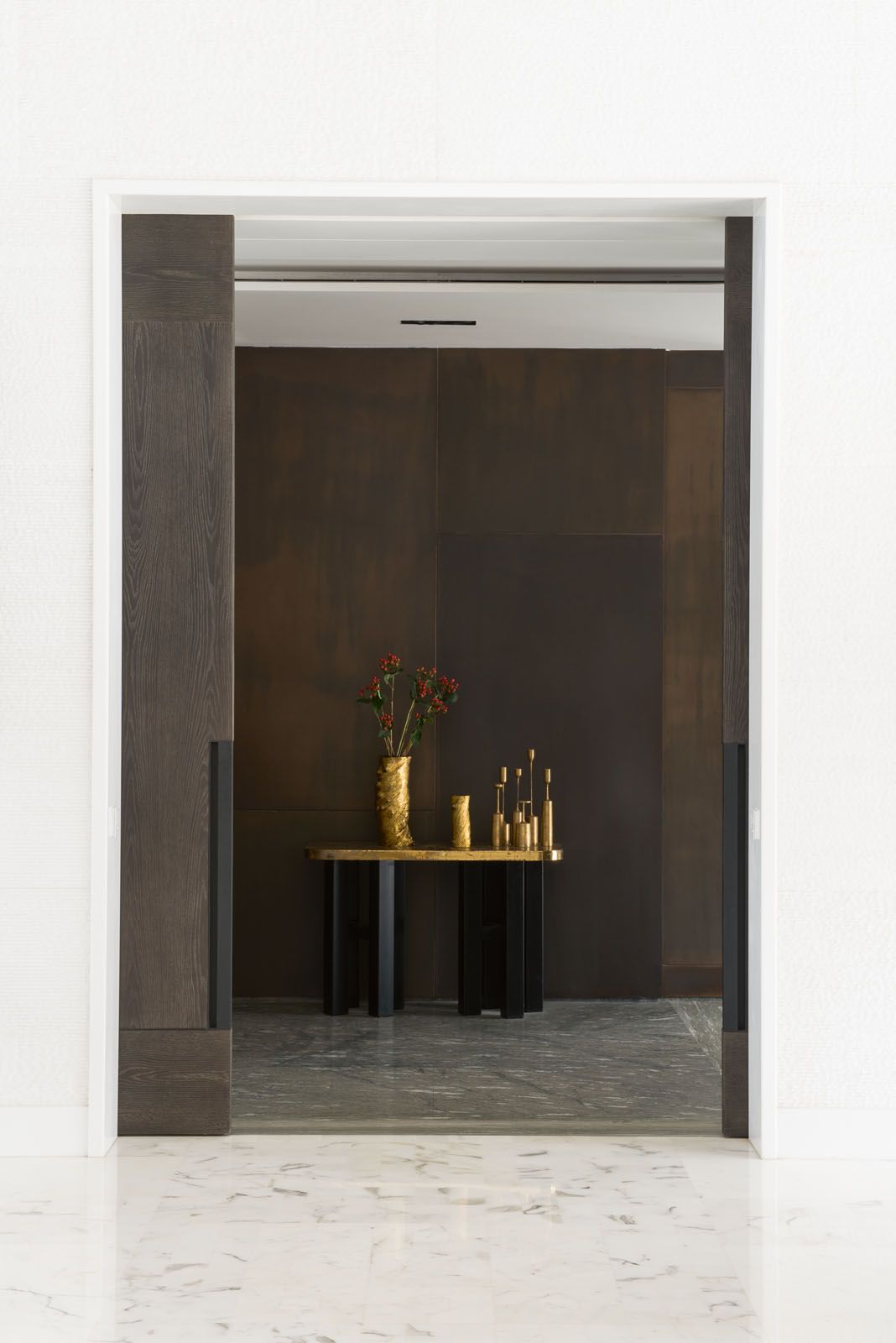 Gilded finishes such as the gold detailing on this console introduce a touch of opulence