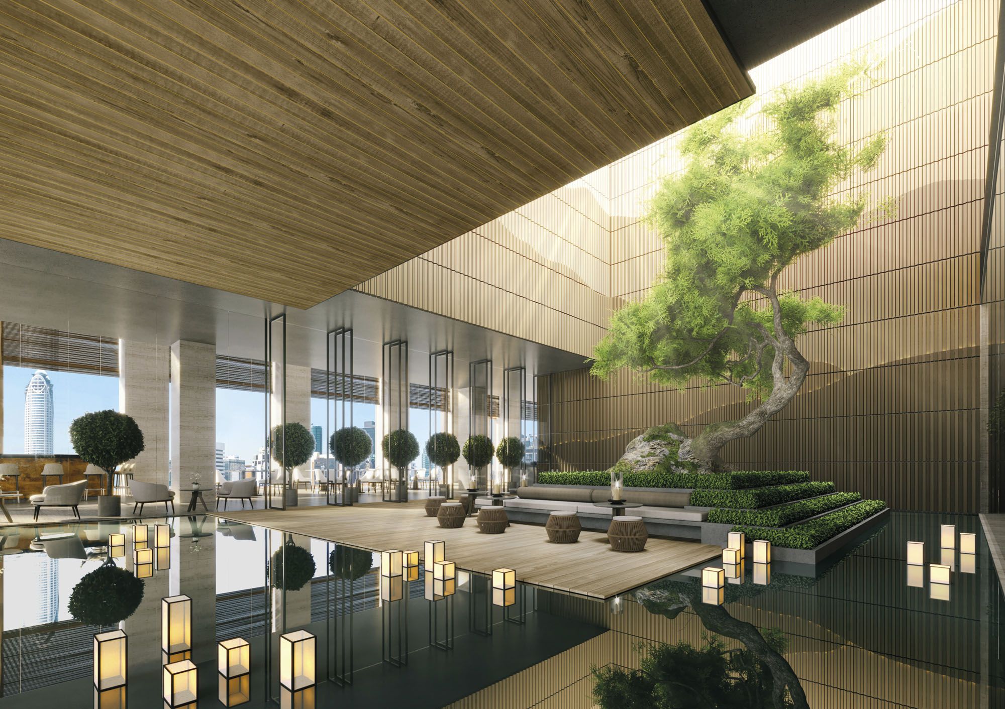 Aman Nai Lert Bangkok, Thailand - Hotel Reception render