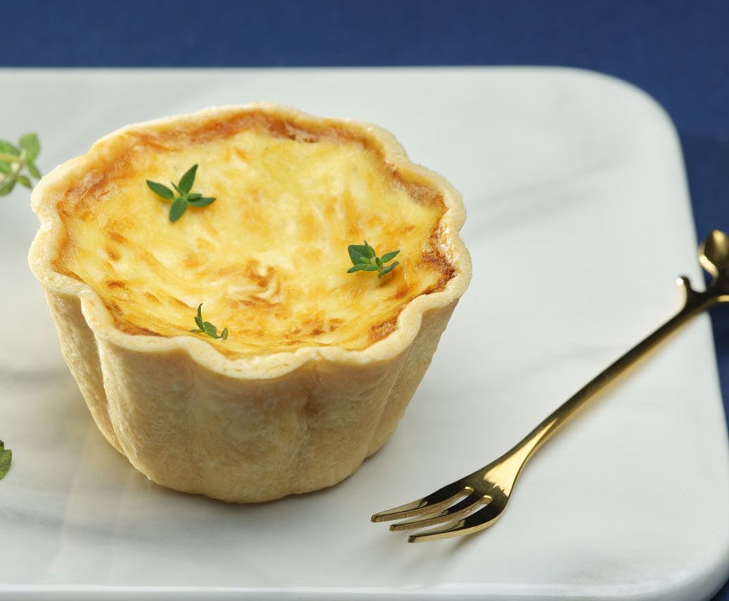 Mushroom bacon quiche