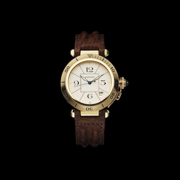 The original Pasha de Cartier designed by Gerald Genta was launched in 1985