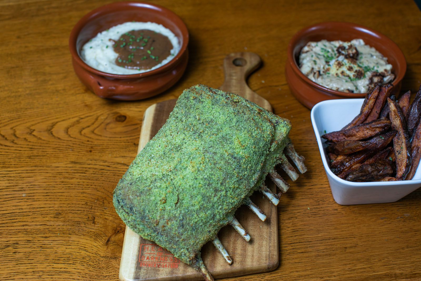 Herb-crusted lamb rack