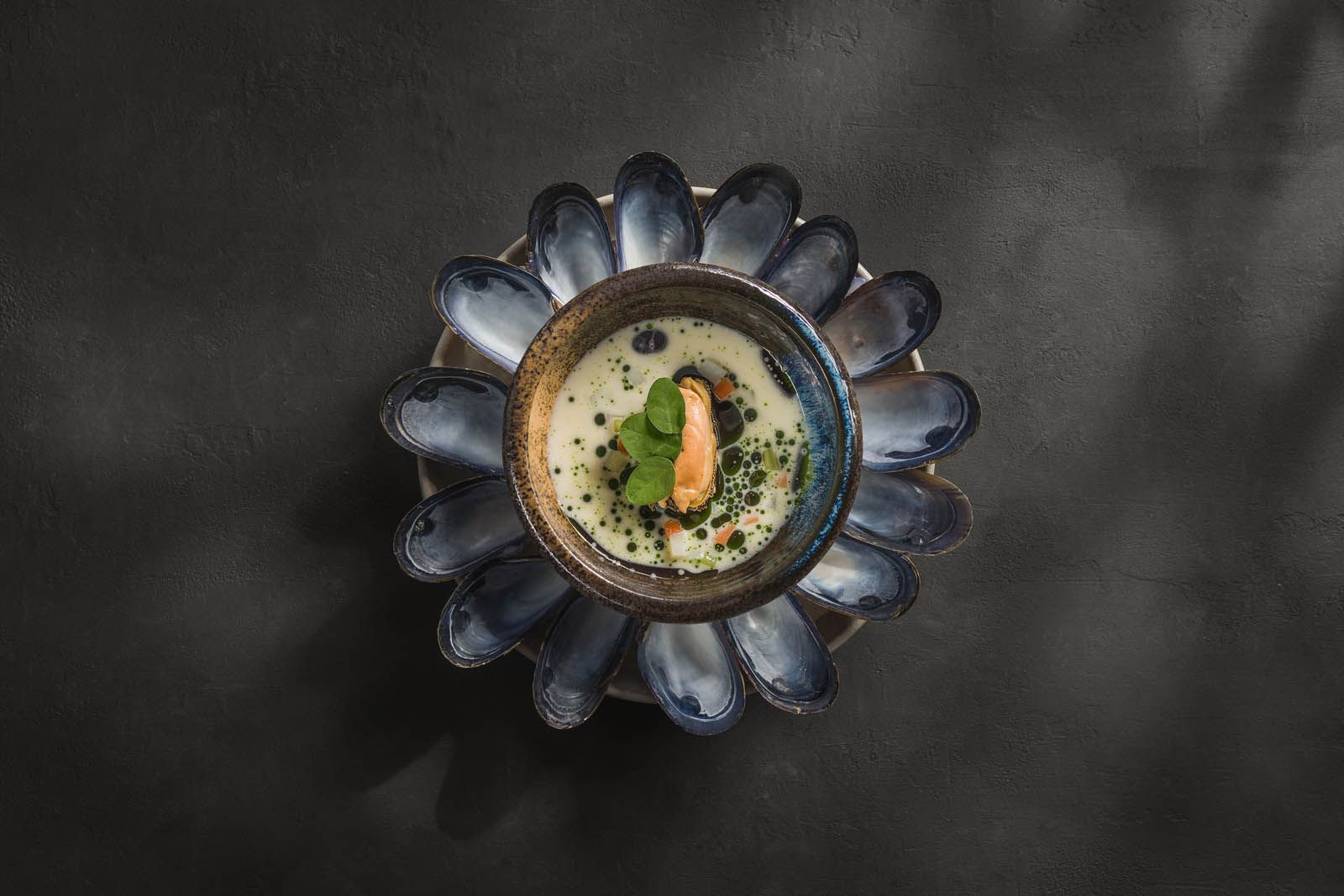 Irish blue mussels, cider, parsley
