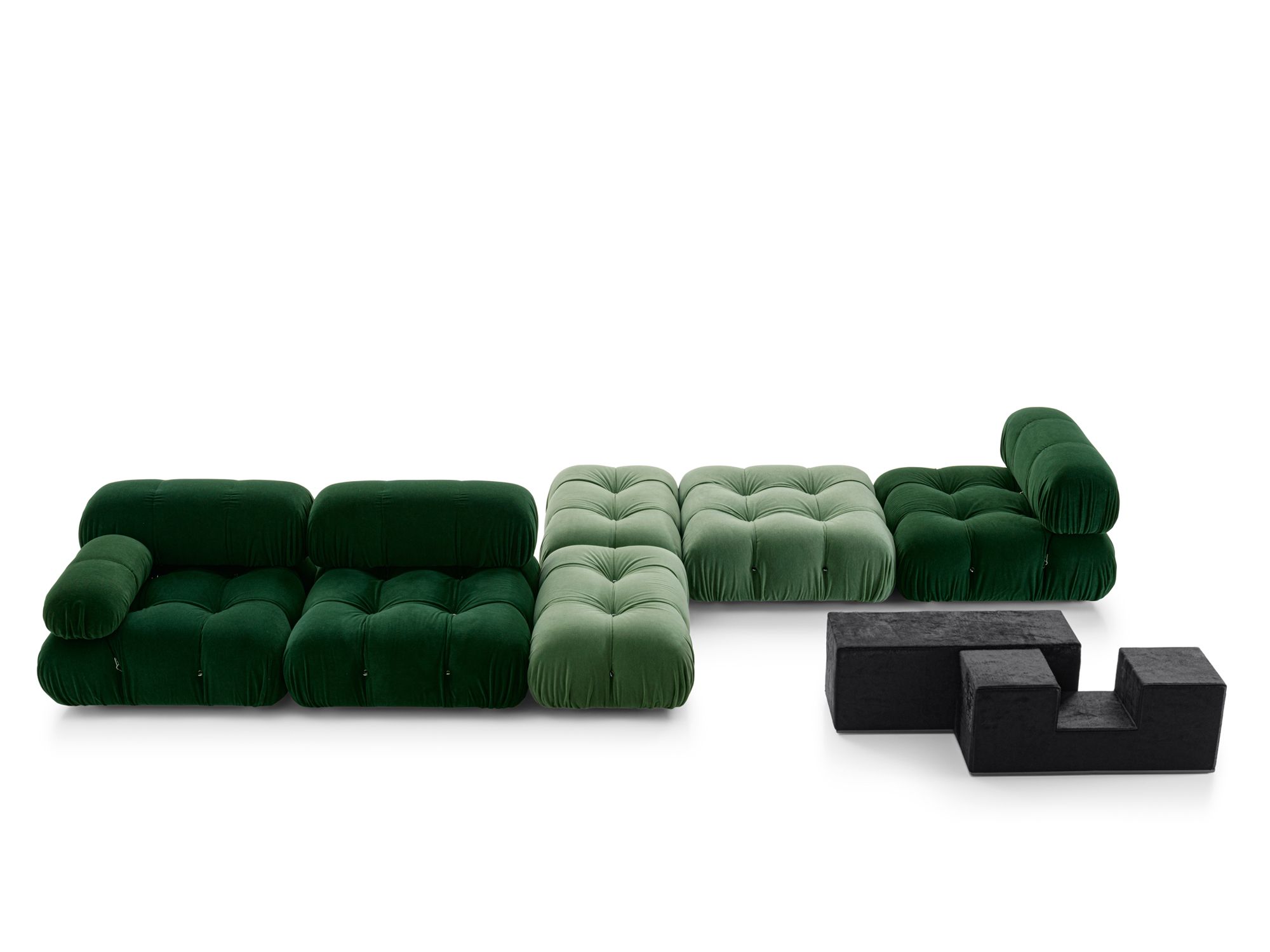 B&B Italia Camaleonda sofa and Gli Scacchi tables by Mario Bellini, all from Space Furniture
