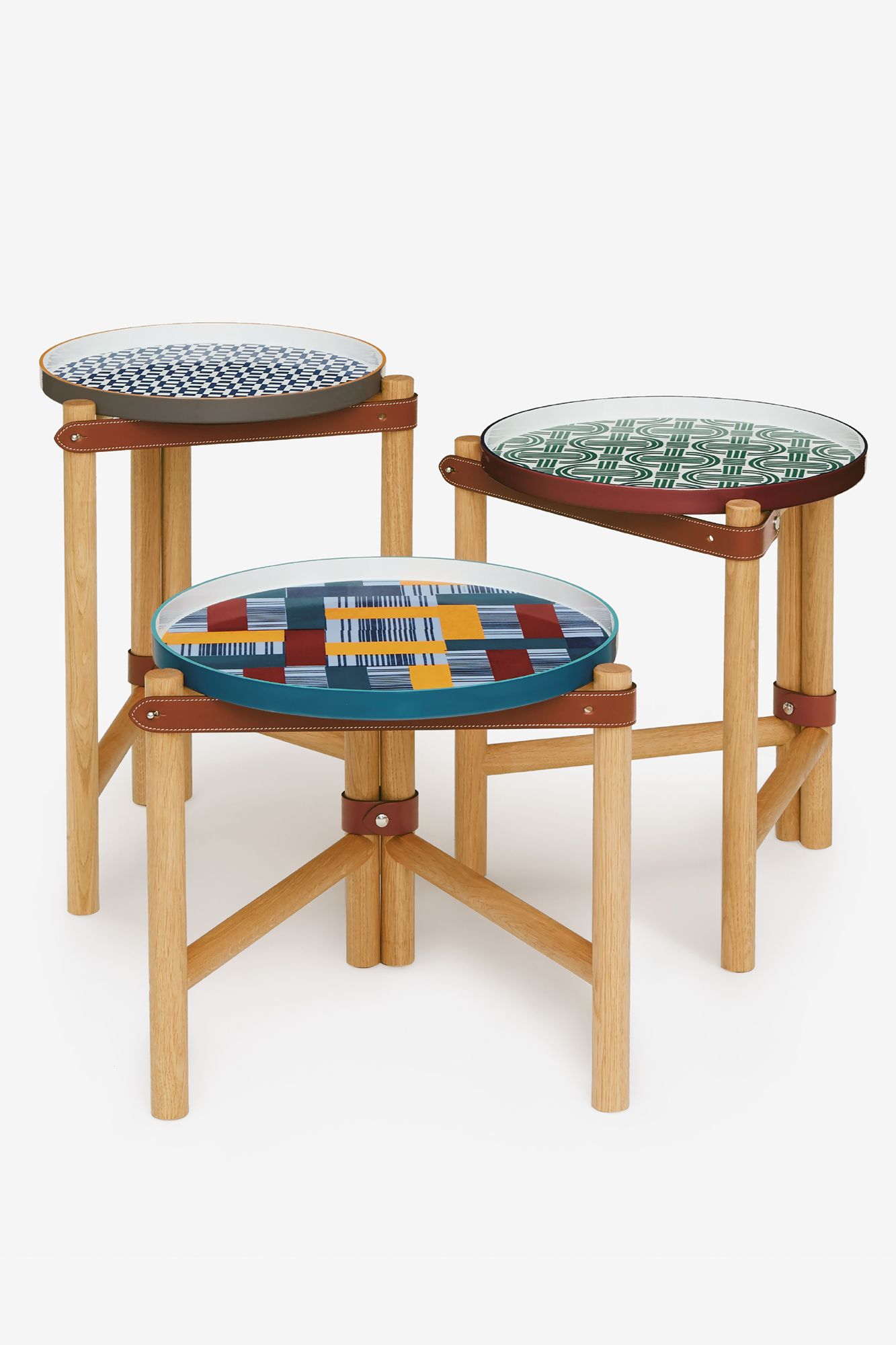 Les Trotteuses d’Hermès occasional tables, from Hermès