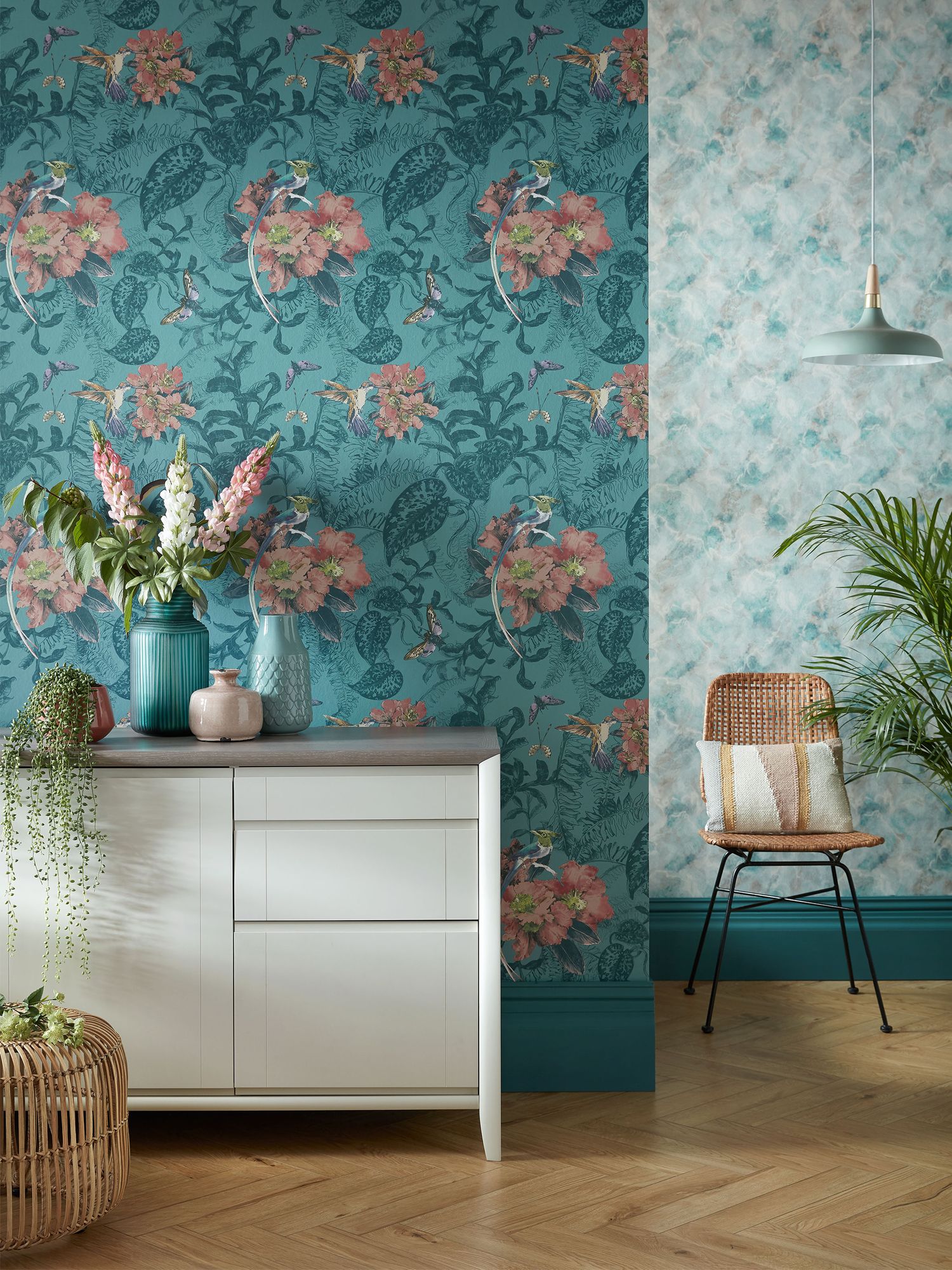 1838 Wallcoverings Hedgerow Mineral wallpaper, from Altfield Interiors