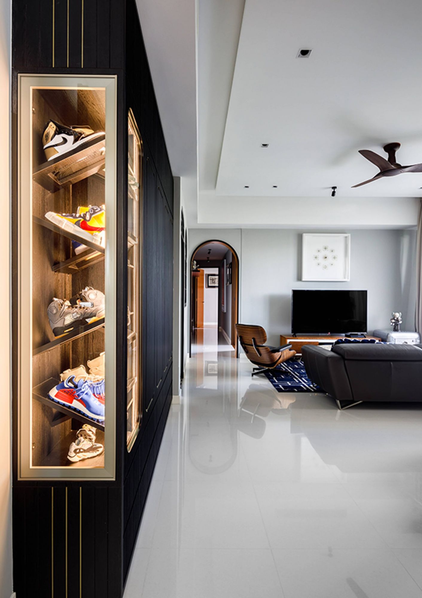 The warm lighting casts a boutique showpiece effect on the shoes (Image by: The Scientist)