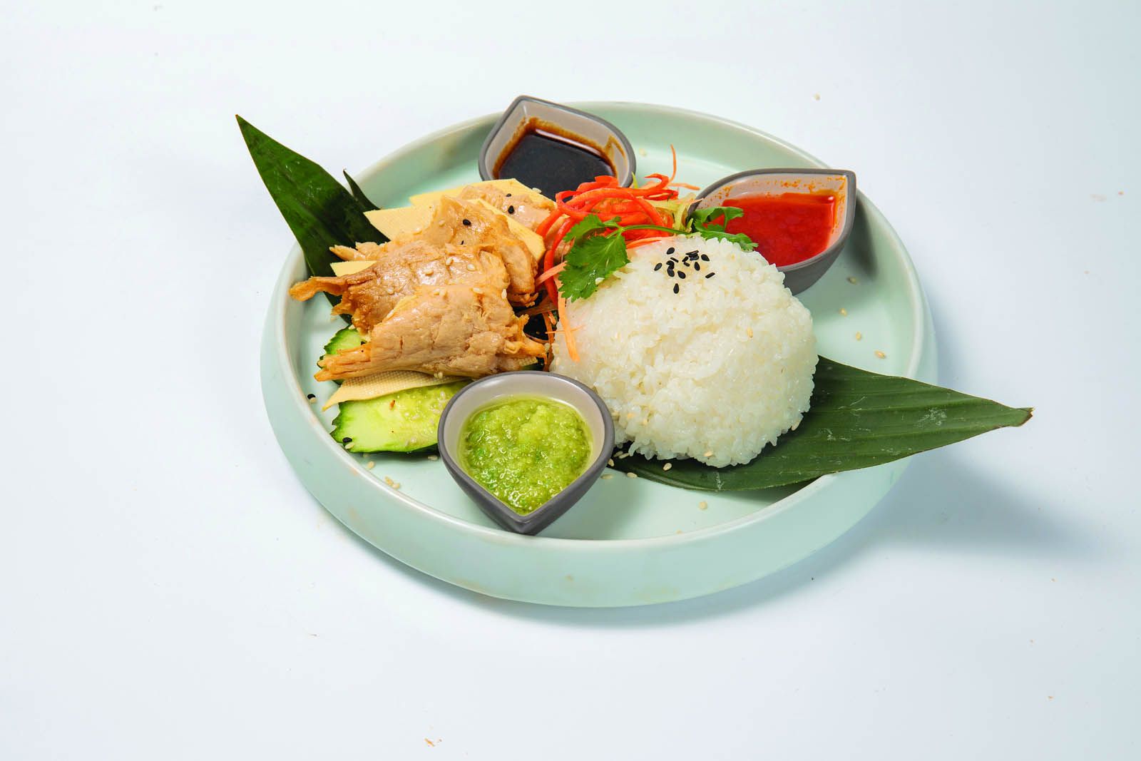 Hainanese trick'en rice