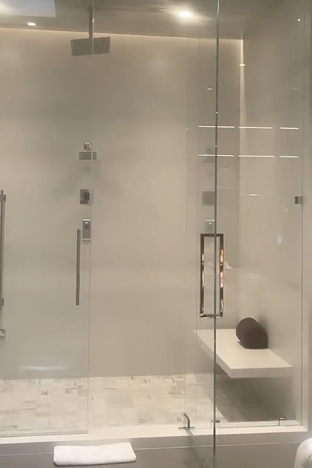 Jenner was quick to hit back by revealing her "everyday shower", with multiple showerheads and torrential-level water pressure (Image: Kylie Jenner)