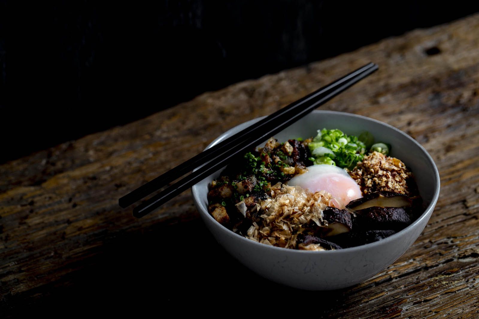 Bacon and egg congee