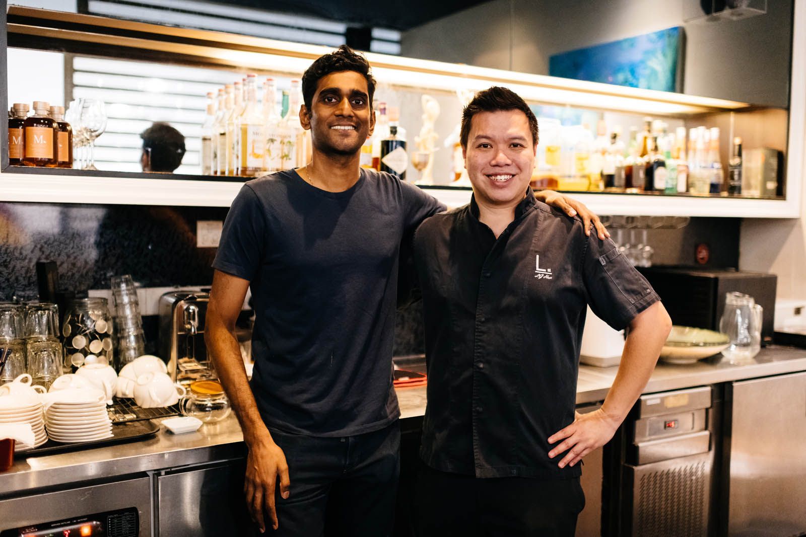 Native founder Vijay Mudaliar and Labyrinth chef-owner Han Liguang