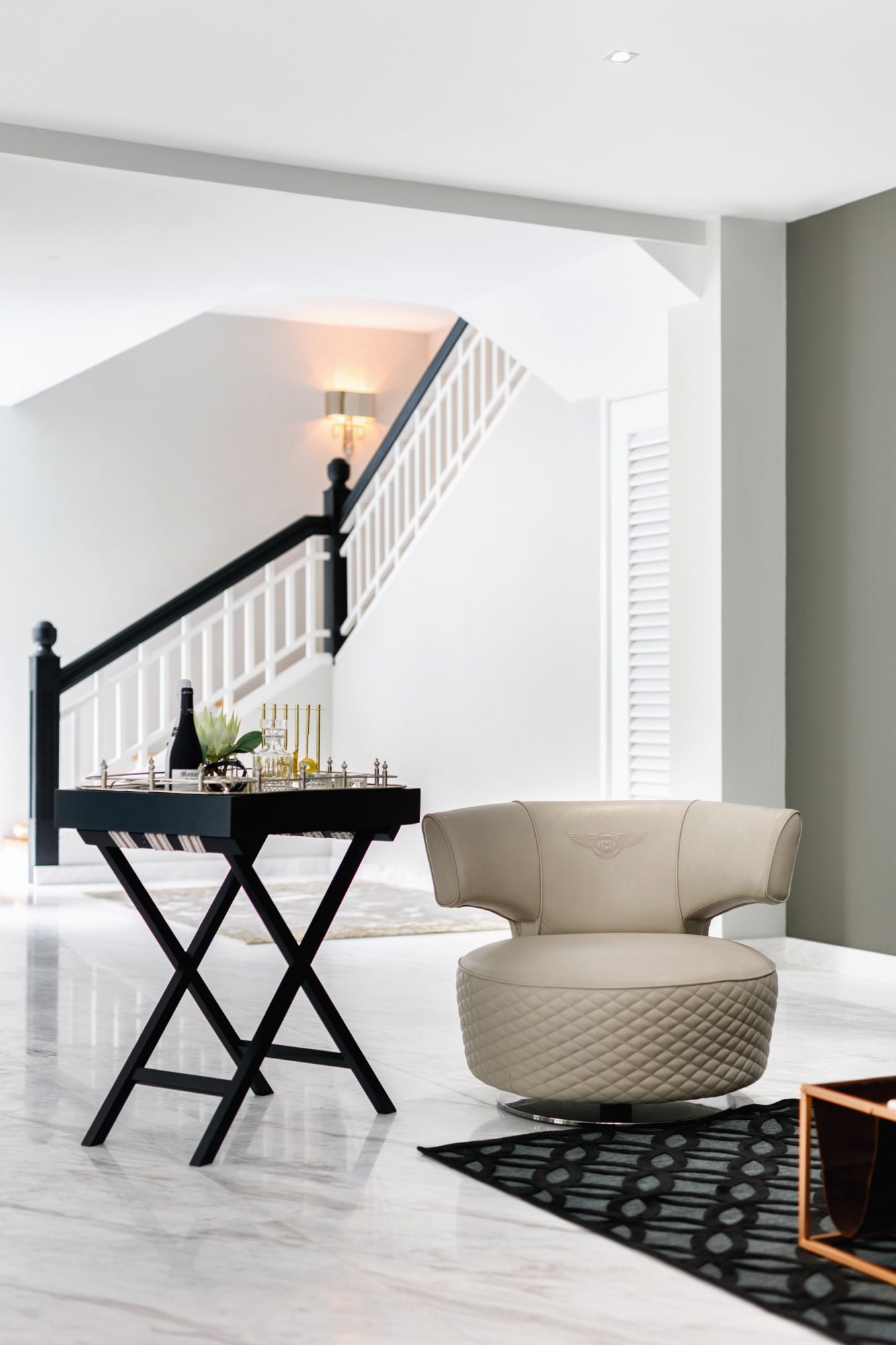 The informal living room of a chic bungalow designed by Designworx Interior Consultant