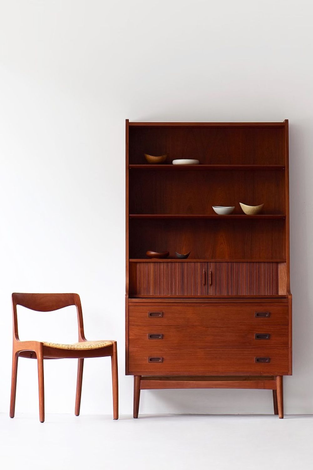 1960 vintage secretary bookcase in teak by Johannes Sorth, from Noden (Image: Noden)