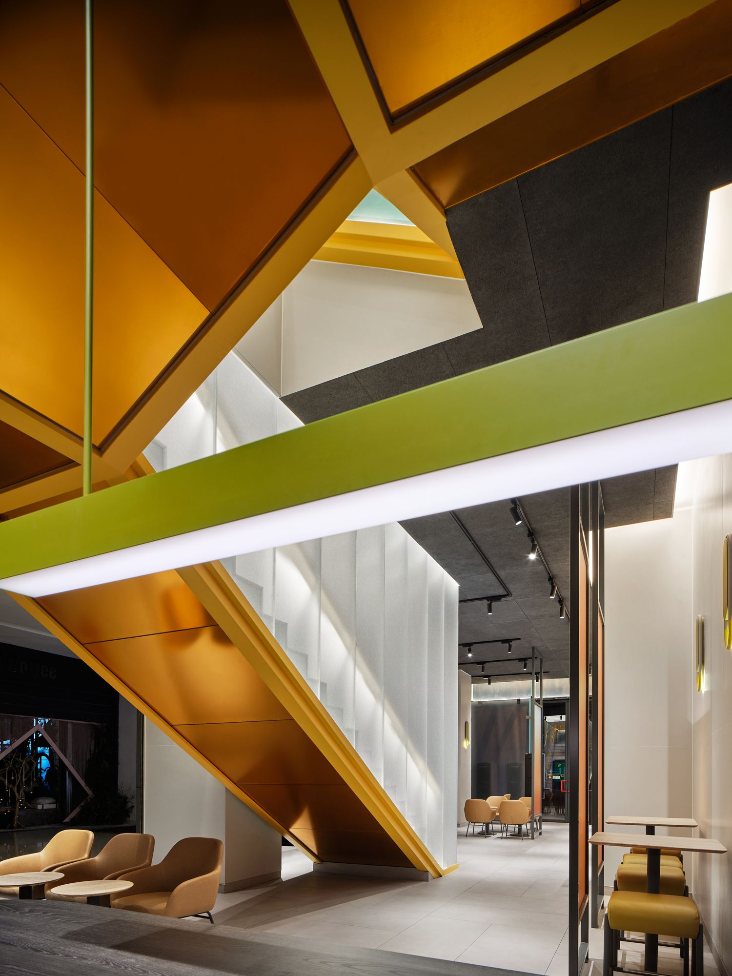 McDonald's Chengdu Cube flagship restaurant, designed by Steve Leung