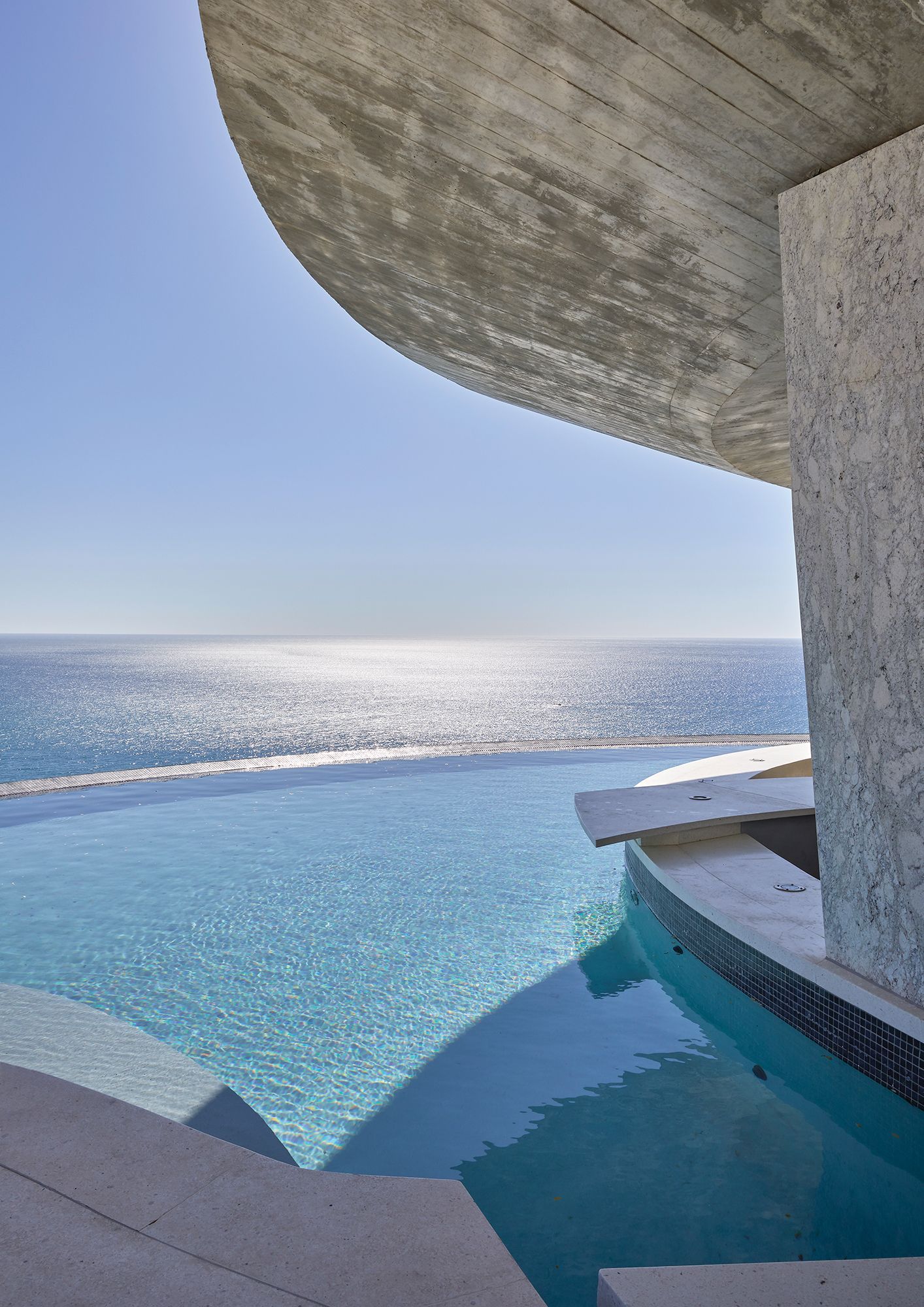 The pool pavilion of the Clifton house, designed by SRLC