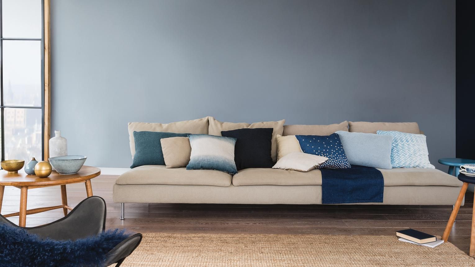 Denim Drift, Dulux's Colour of the Year in 2017, is a classic and versatile colour that's consistently popular on social media (Image: Dulux)