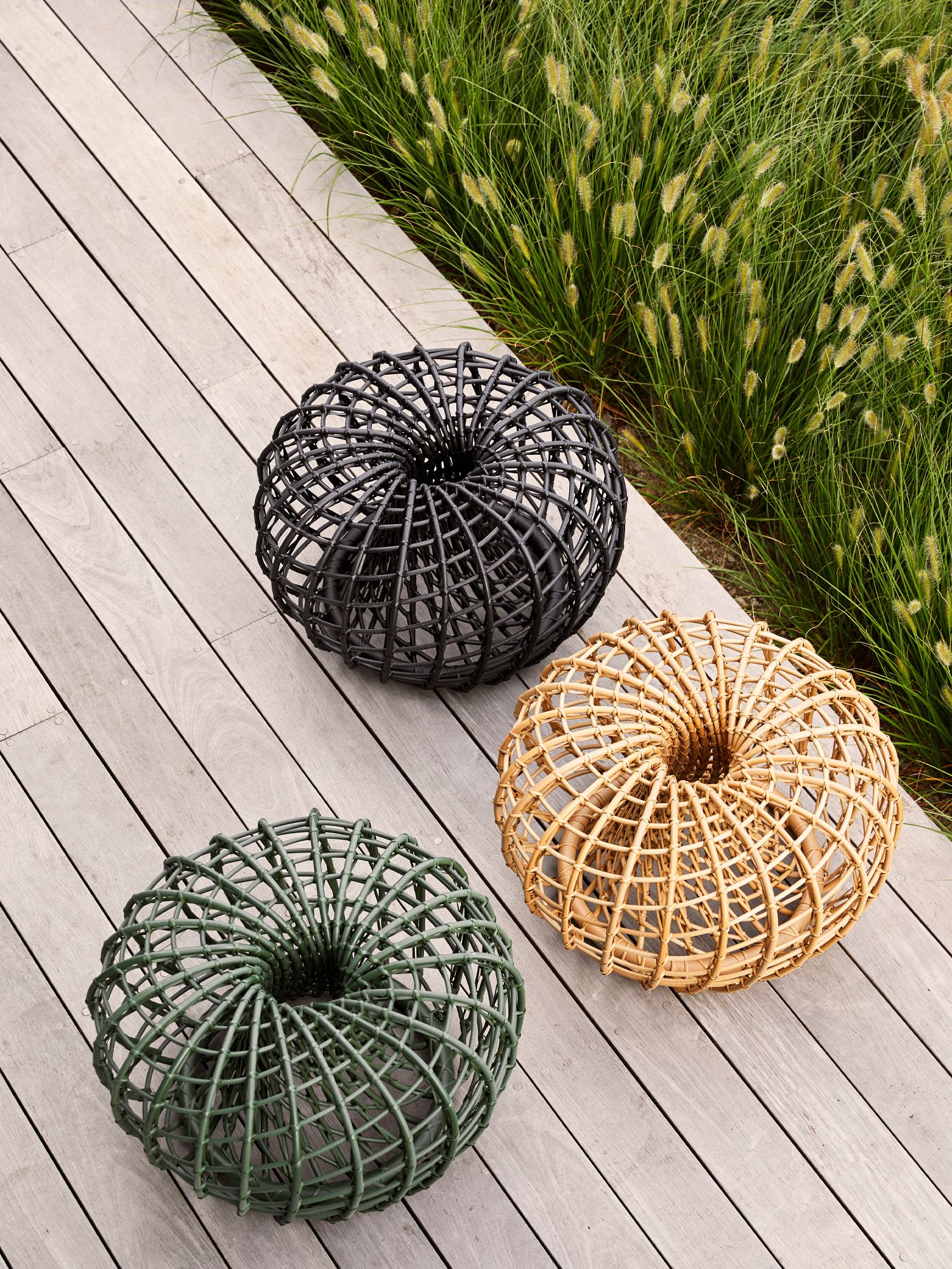 Cane-Line Nest footstool, from Danish Design Co