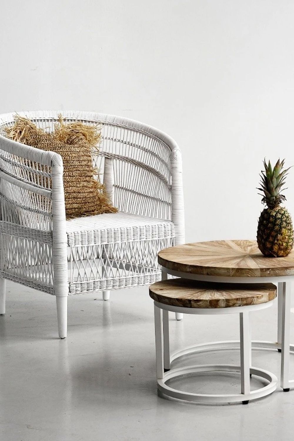 Island Living Malawi Rattan Chair (White), from Tatler Homes Curates