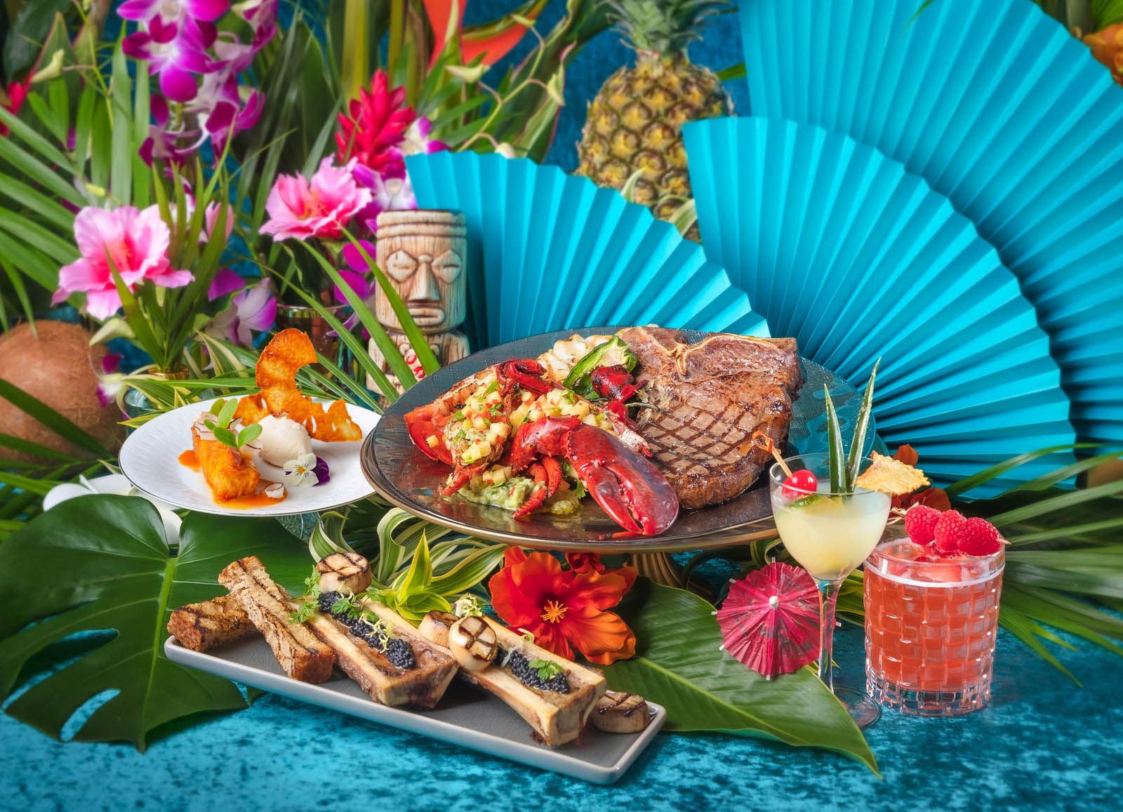 Seafood and meat dishes