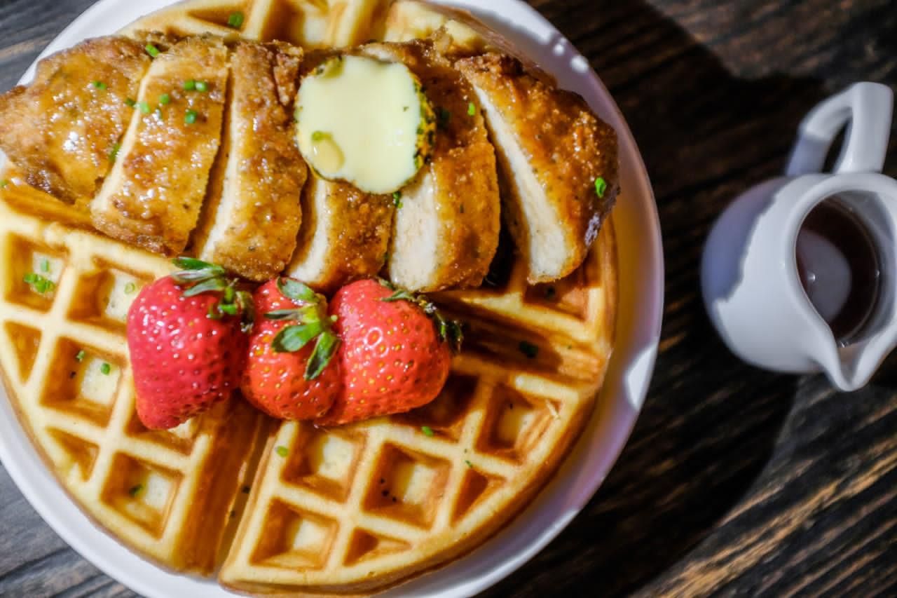 Tindle chicken and waffles