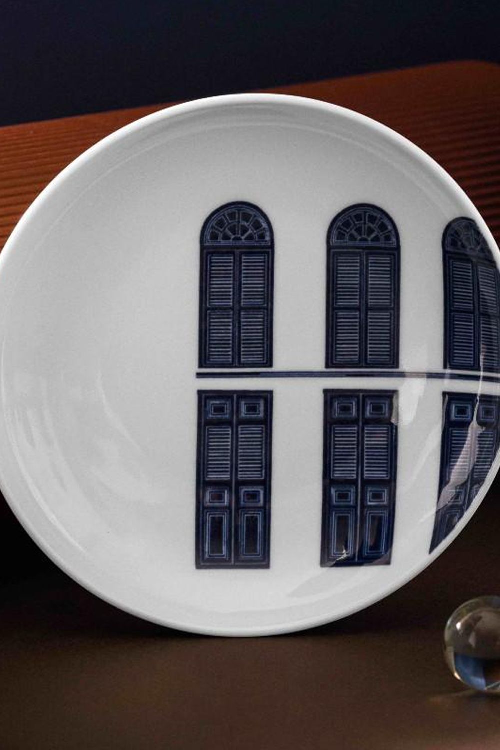 Supermama House of Stories Plate from the Singapore Blue Collection, from Tatler Homes Curates