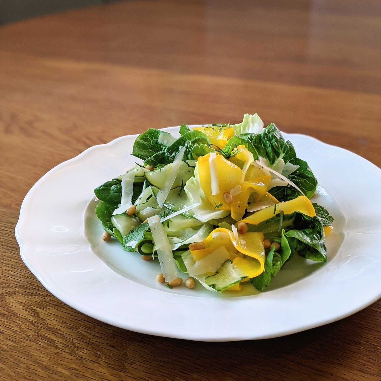 Zucchini and cos salad