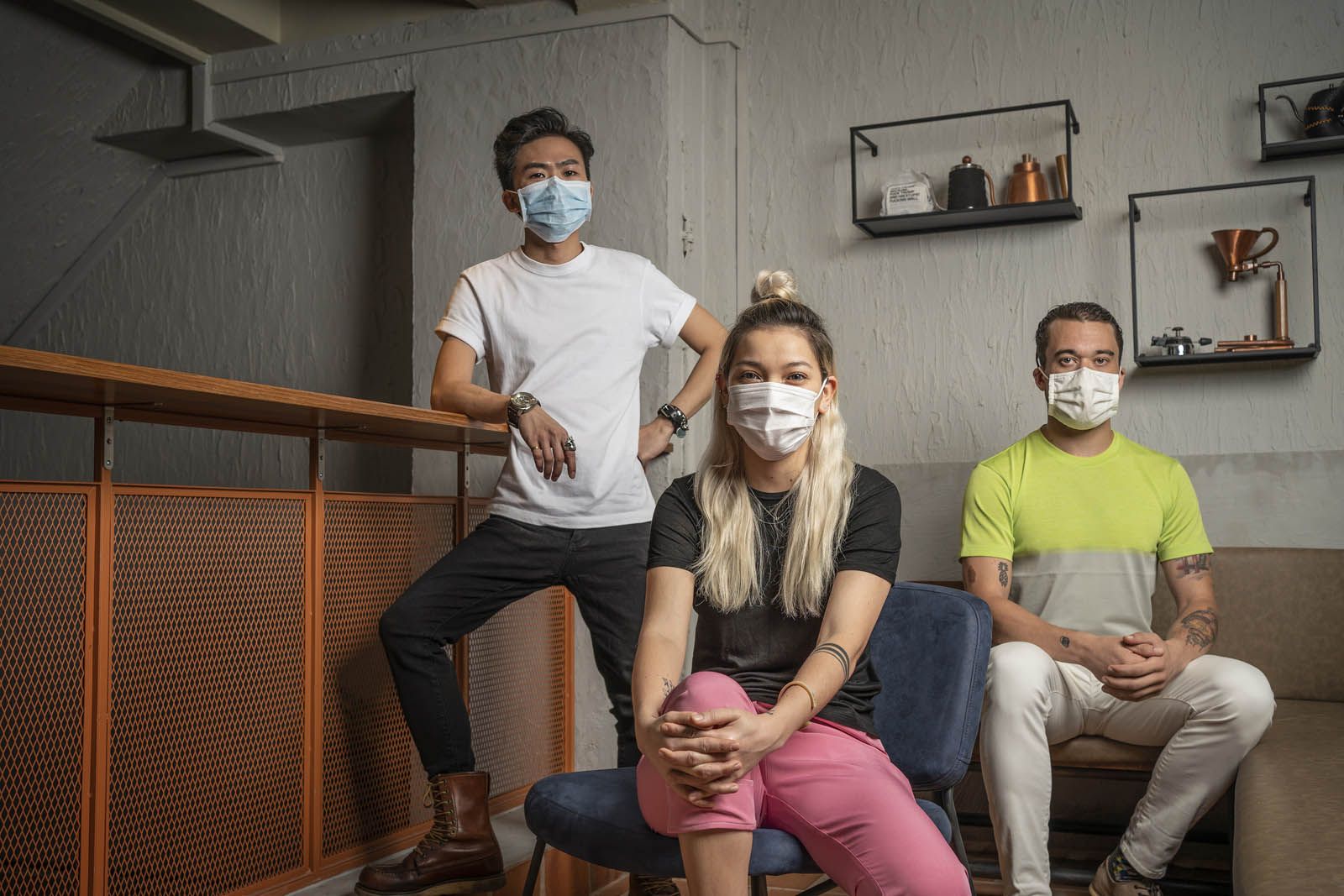 SCBA Committee Members - (L to R) Bai Jiawei; Jess Hutch Hutchinson, No Sleep Club; Jesse Vida, Atlas