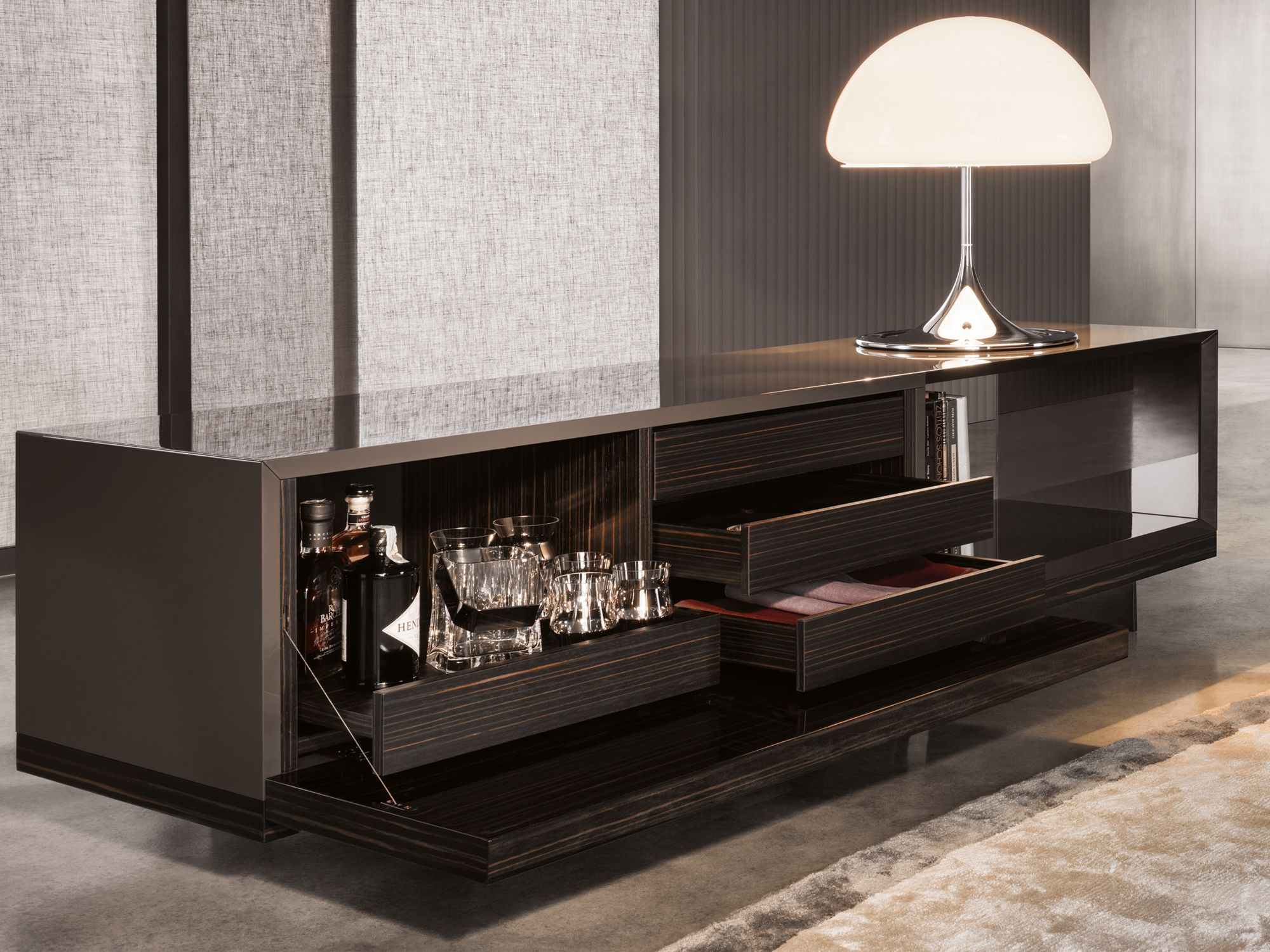 Lang storage unit by Roldolfo Dordoni, from Minotti