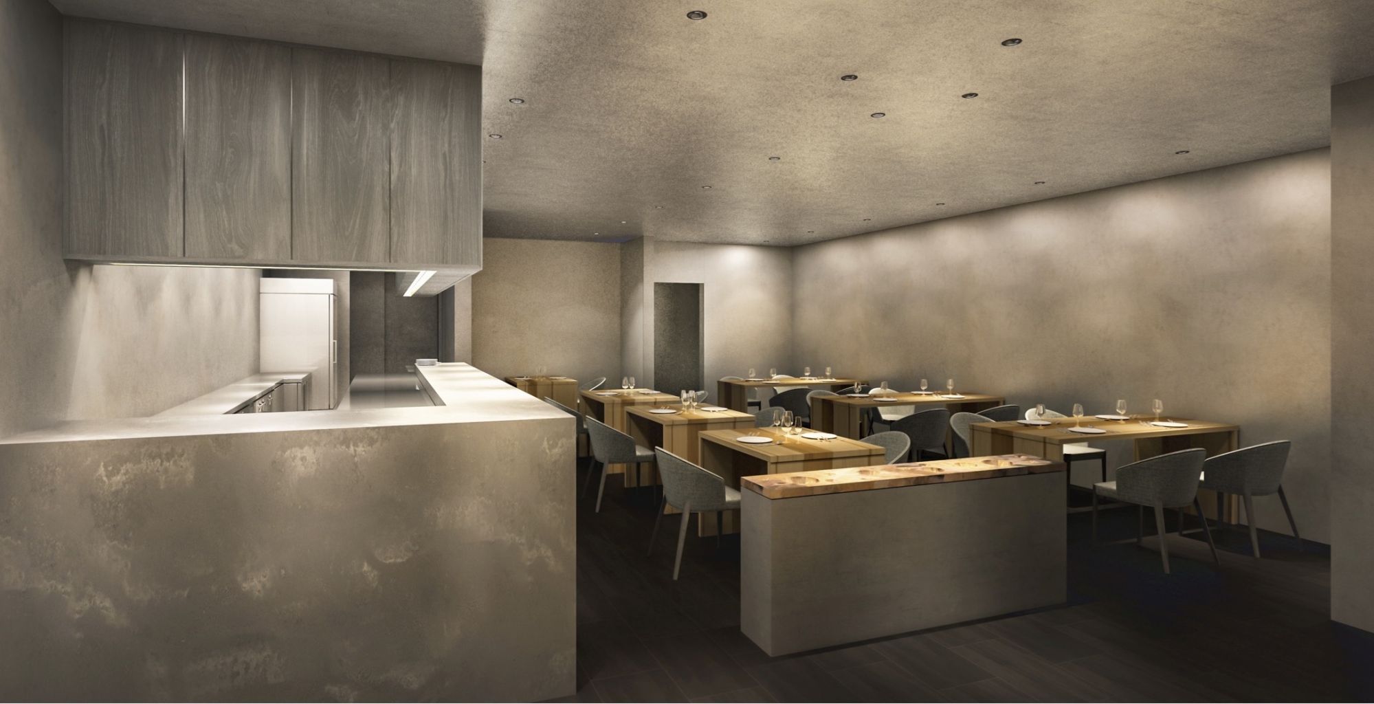 Inside the soon-to-open restaurant Maz in Tokyo
