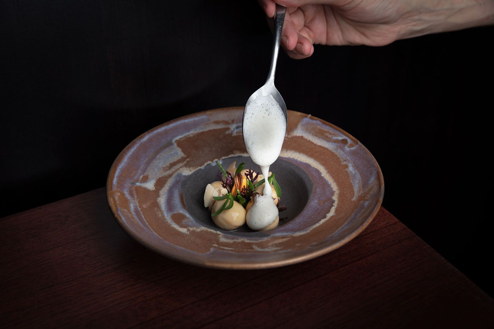 Young potatoes filled with bagna cauda