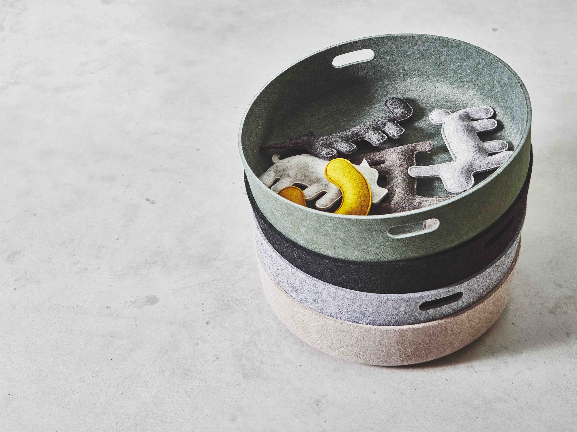 MiaCara Cesto toy basket by Hans Thyge & Co, available from Danish Design Co
