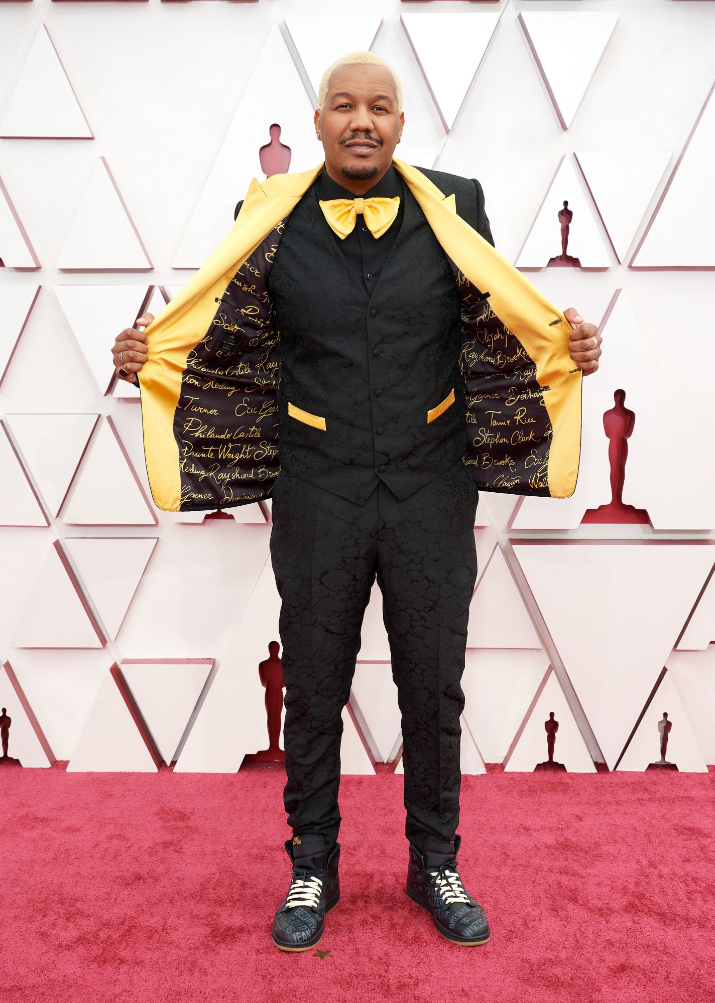 LOS ANGELES, CALIFORNIA â APRIL 25: (EDITORIAL USE ONLY) In this handout photo provided by A.M.P.A.S., Travon Free attends the 93rd Annual Academy Awards at Union Station on April 25, 2021 in Los Angeles, California. (Photo by Matt Petit /A.M.P.A.S. via Getty Images)