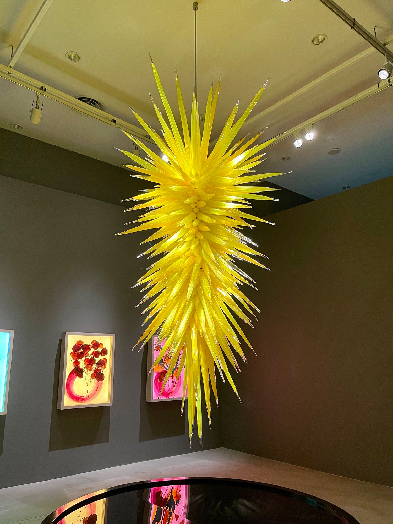 Dale Chihuly, Radiant Yellow Icicle Chandelier, 2018 at Gardens by the Bay, Singapore, installed 2021 (Photo: © Chihuly Studio)