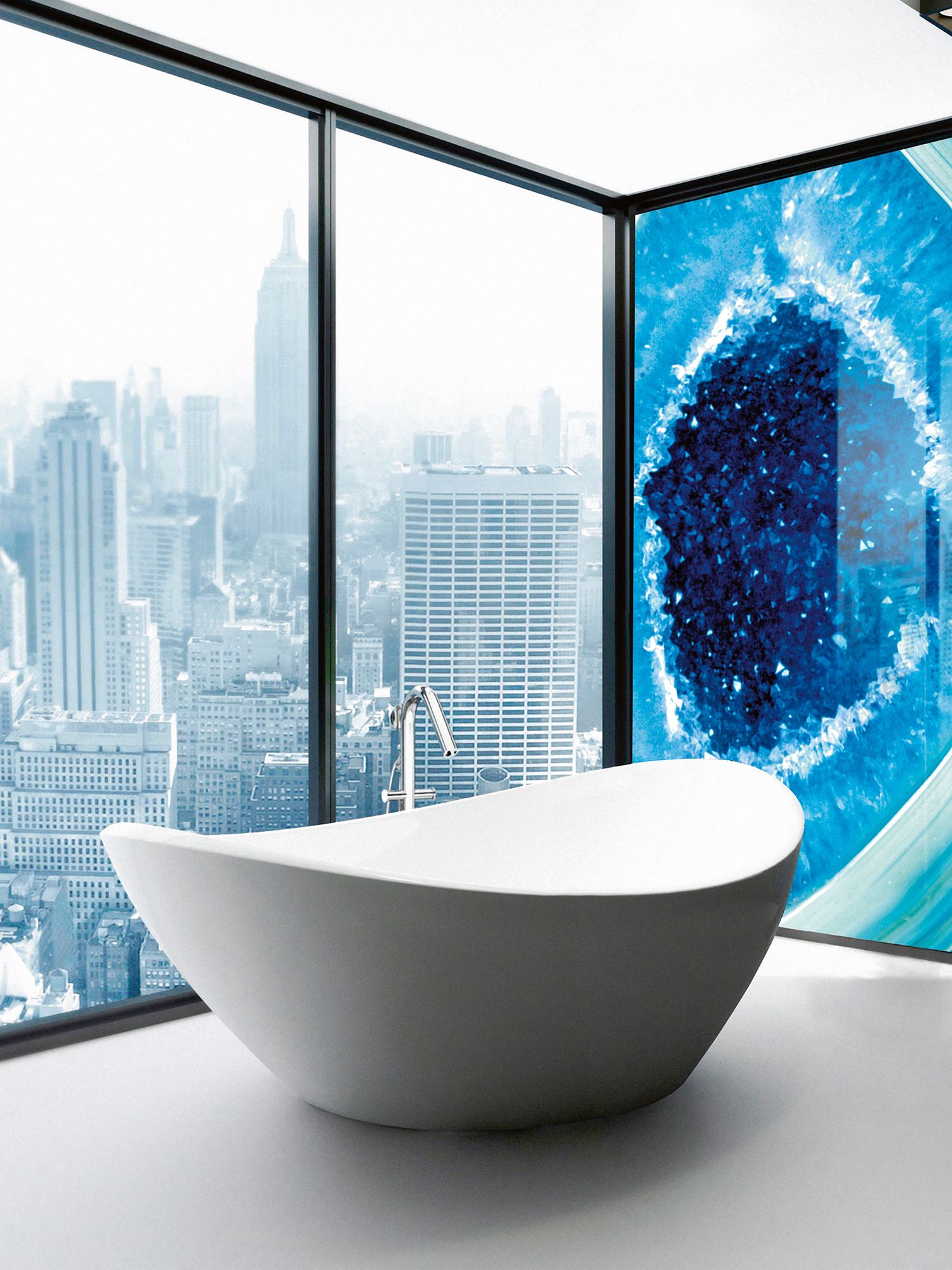 The Arles - French Soul glass panel from Synergraphic Design’s Earth Tales Volume II collection features patterns inspired by dazzling minerals