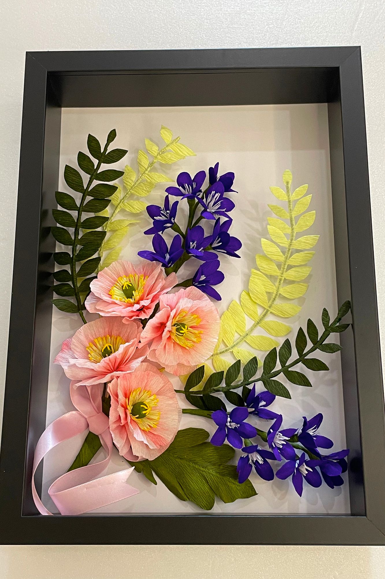 Icelandic poppies with dreamy purple flowers by The Paper Bloom