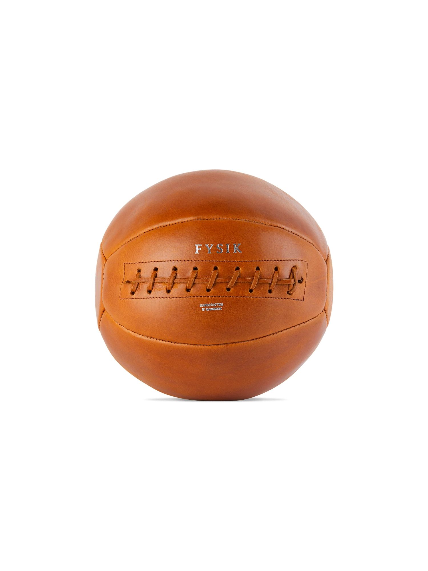 The medicine ball is hand-stuffed with organic kapok, and weighs 4.5kg in total Image: Fysik