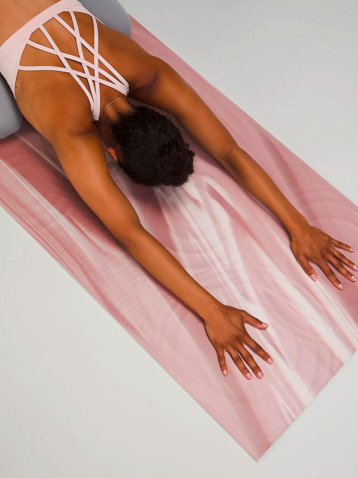 With an innovative 3D design, the yoga mat guides you into different yoga alignments whilst making sure that your form is correct and consistent Image: Lululemon