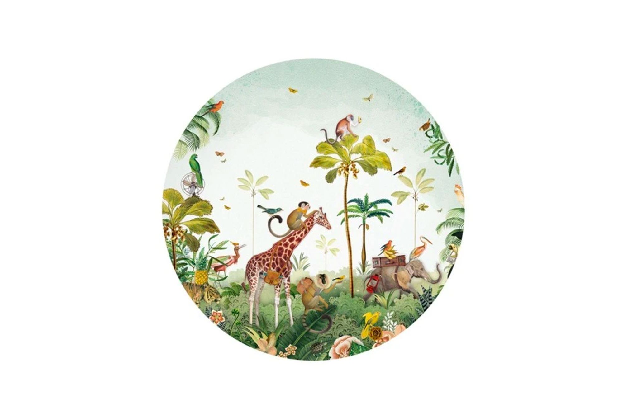 This wall decal featuring various jungle animals will delight mini wildlife lovers Photo: Deer Industries