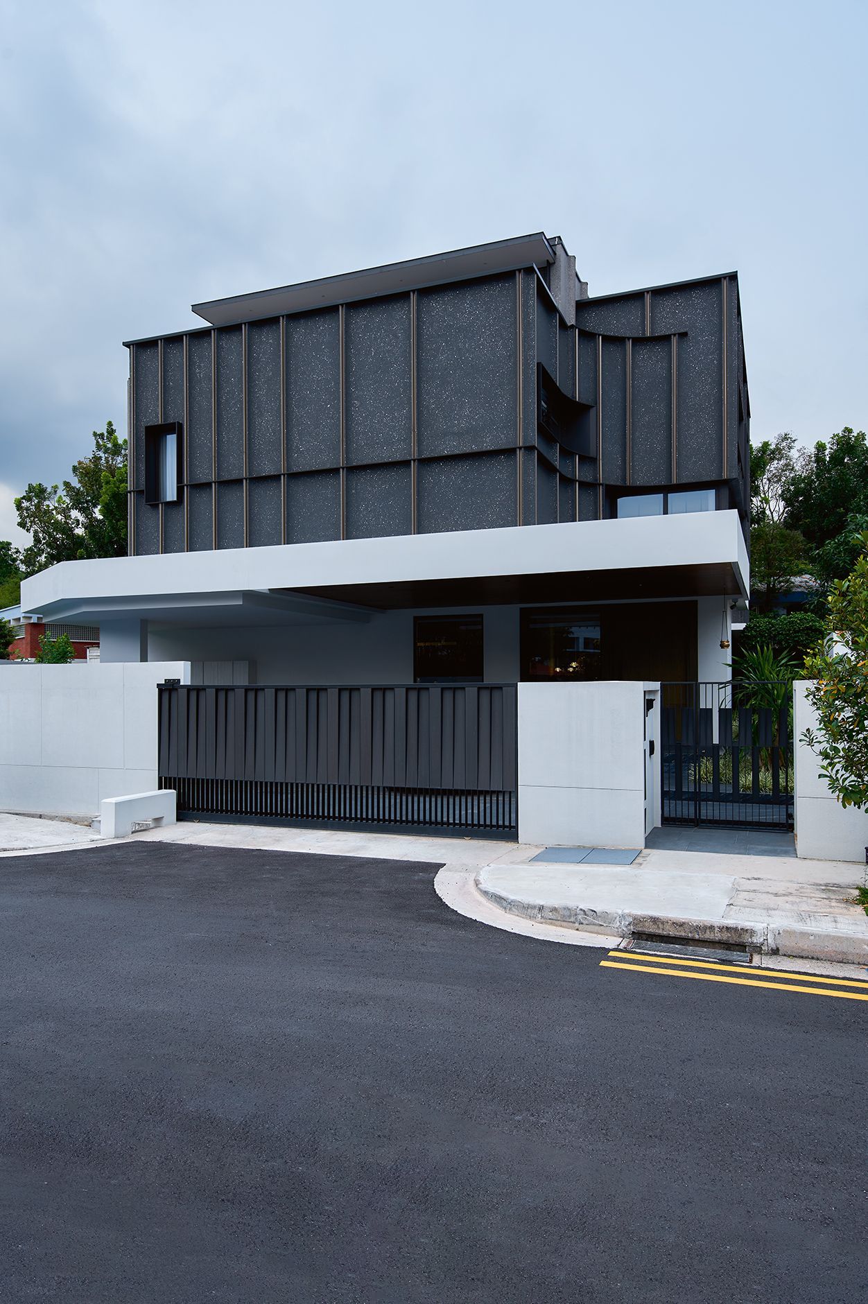 Meta Architects designed this striking facade with a decorative cladding made with Dryvit Photo: Jasper Yu