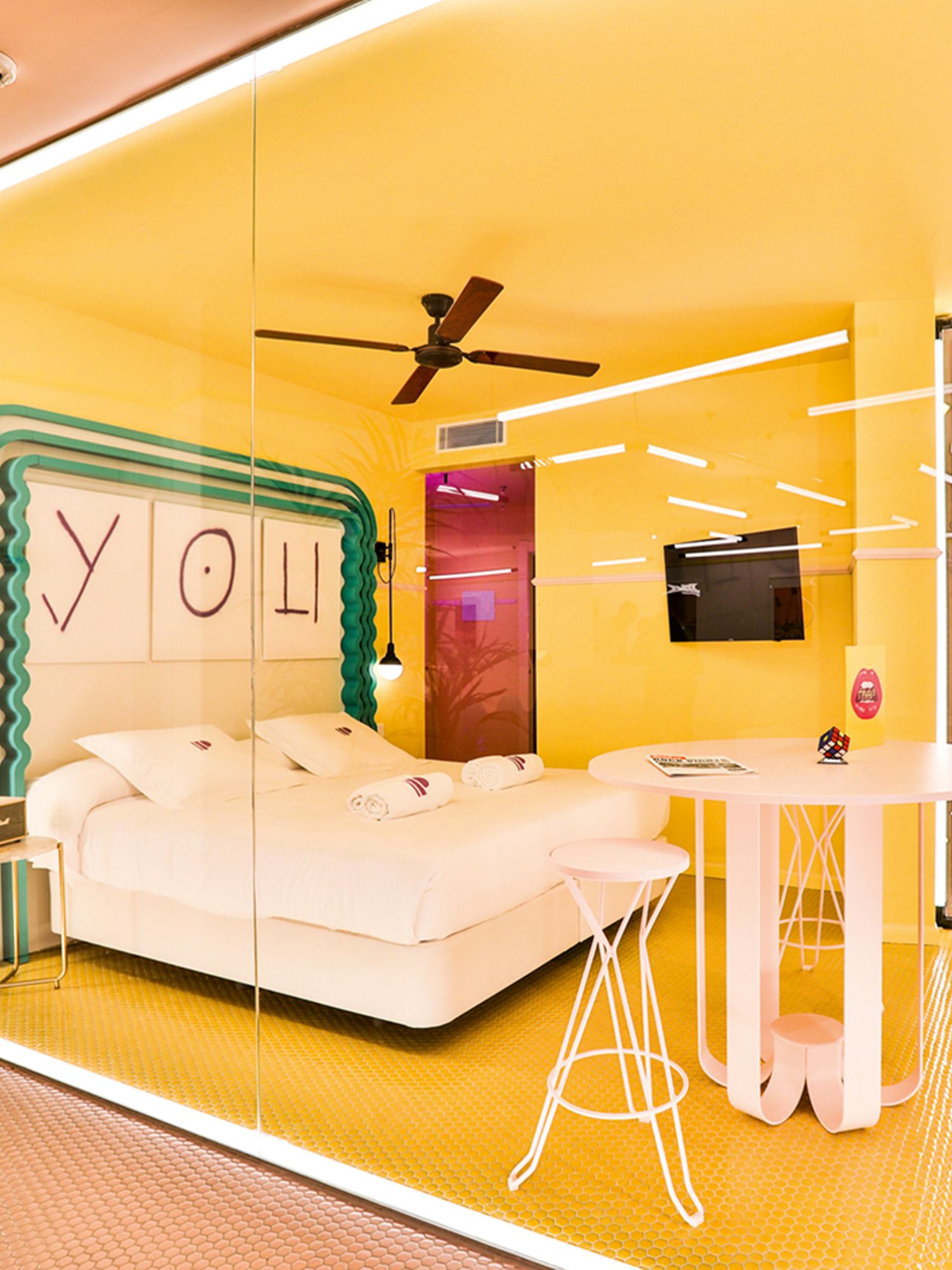More is More dives into the world of interiors that draws its influences from Memphis design Photo: Courtesy of Ibiza Art Hotel, via Claire Bingham and Teneues
