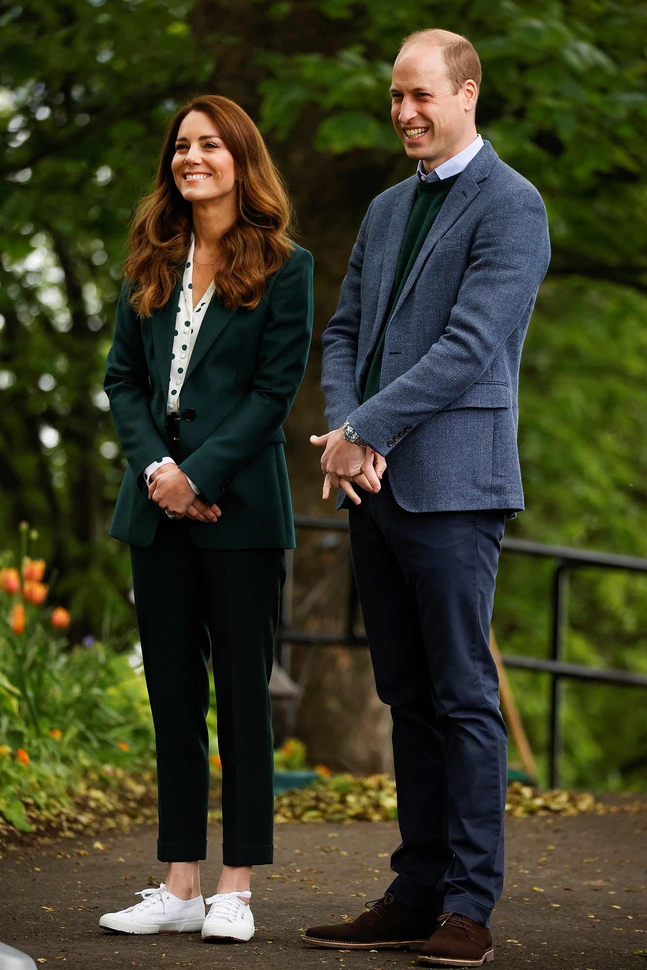 Prince William, Duke of Cambridge and Catherine, Duchess of Cambridge during their visit to Starbank Park on May 27, 2021 in Edinburgh, Scotland. Photo: Getty Images