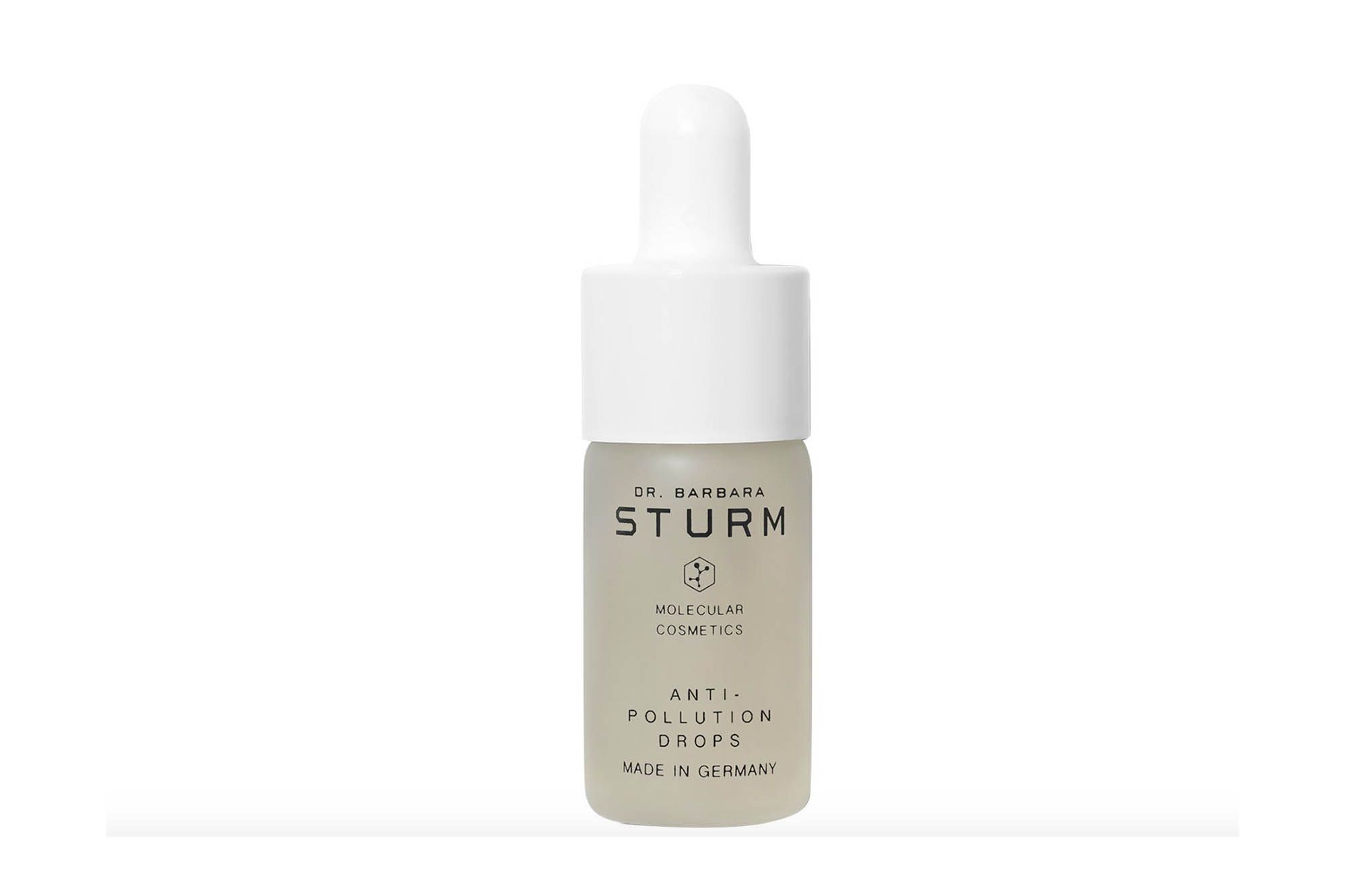 Dr Barbara Sturm Anti-Pollution Drops <a href="https://click.linksynergy.com/deeplink?id=eGtHQUUE8Vw&mid=35269&murl=https%3A%2F%2Fwww.cultbeauty.co.uk%2Fdr-barbara-sturm-anti-pollution-drops.html&u1=best-skincare-products-for-blue-light-protection">SHOP HERE</a>