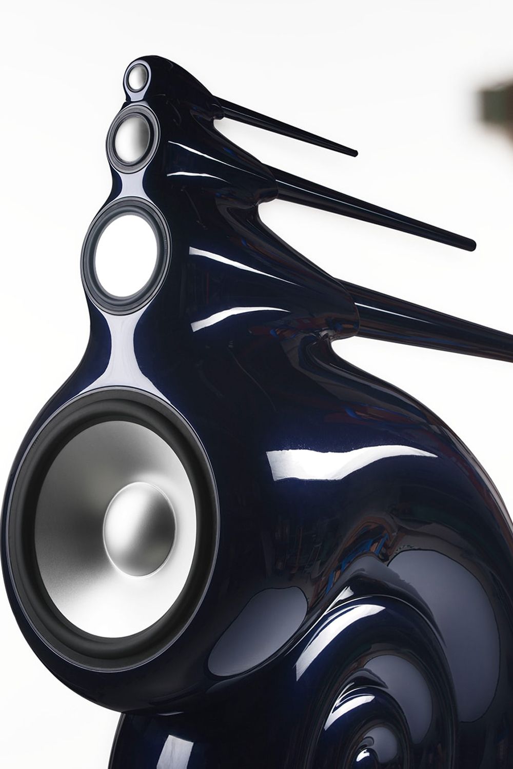 Bowers & Wilkins' Nautilus speaker features a unique design that produces an elevated audio experience Image: Courtesy of Bowers & Wilkins