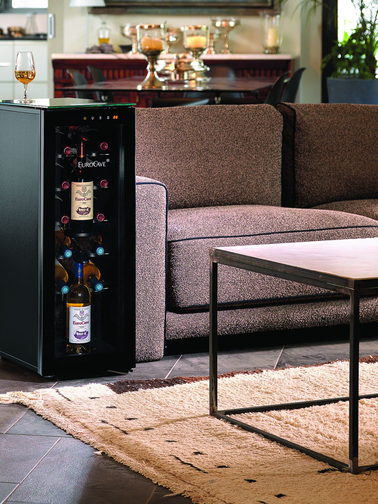The compact wine cabinet can store up to 12 bottles of wine Image: Courtesy of Harrods