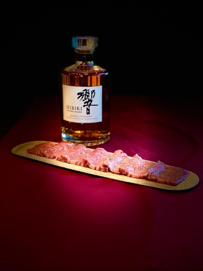 Whisky-infused beef yakiniku