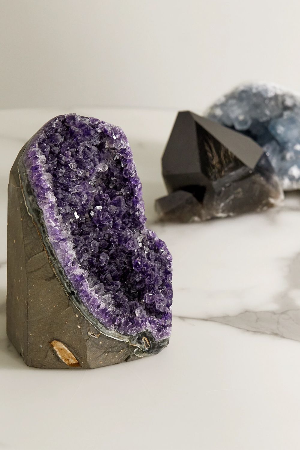 Rich in colour and texture, this amethyst geode from Jia Jia is believed to help boost creativity and balance emotions Image: Courtesy of Net-a-Porter